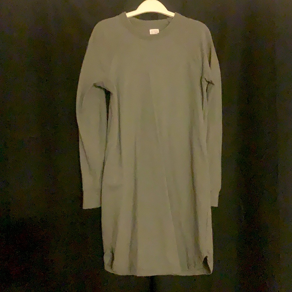 2/$14 💀 | Corelife | Over Sized Sweat Shirt Dress | Army Green |  Small